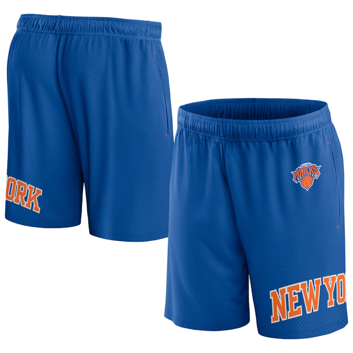 Men's New York Knicks Royal Free Throw Mesh Shorts